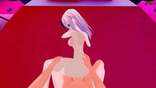 POV ебат Chika пред пополнување нејзиниот со мисионерска creampie.