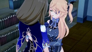 Fischl מקבל זיין על ידי ליסה. בנות אנימה סקס.